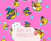 Fun Rubber Ducks Seamless File – Whimsical Kids Fabric Pattern (Digital Download) - Pink