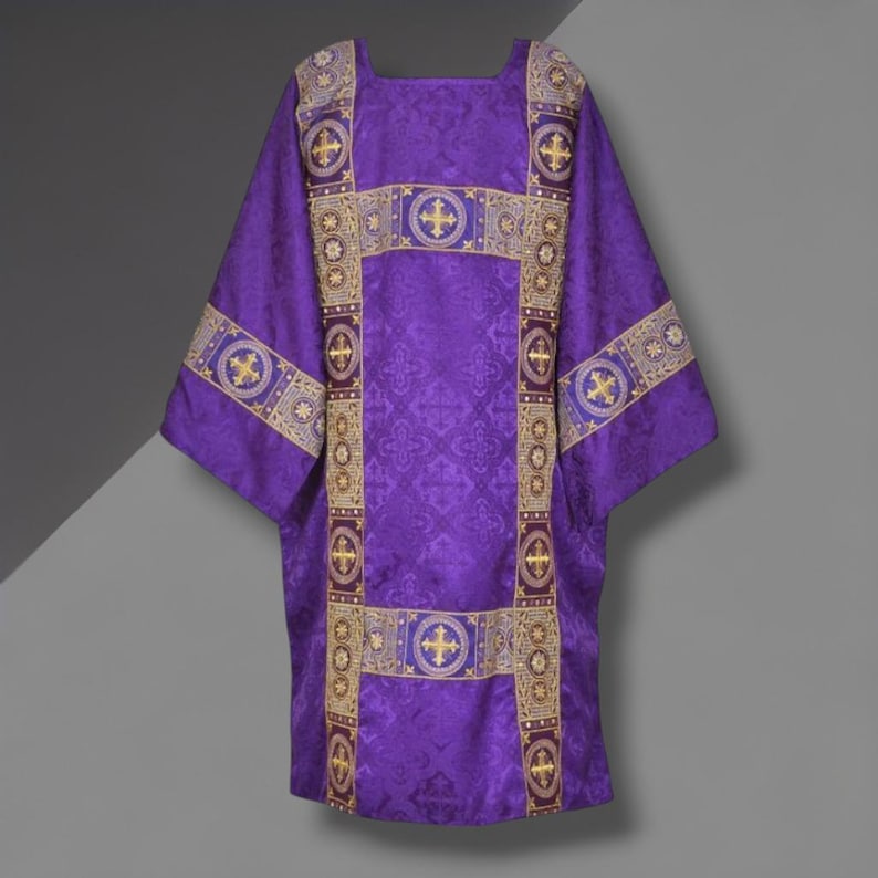 Catholic Deacon Dalmatic Set Church Damask With Gold Embroidered ...