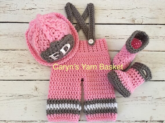 crochet fireman outfit