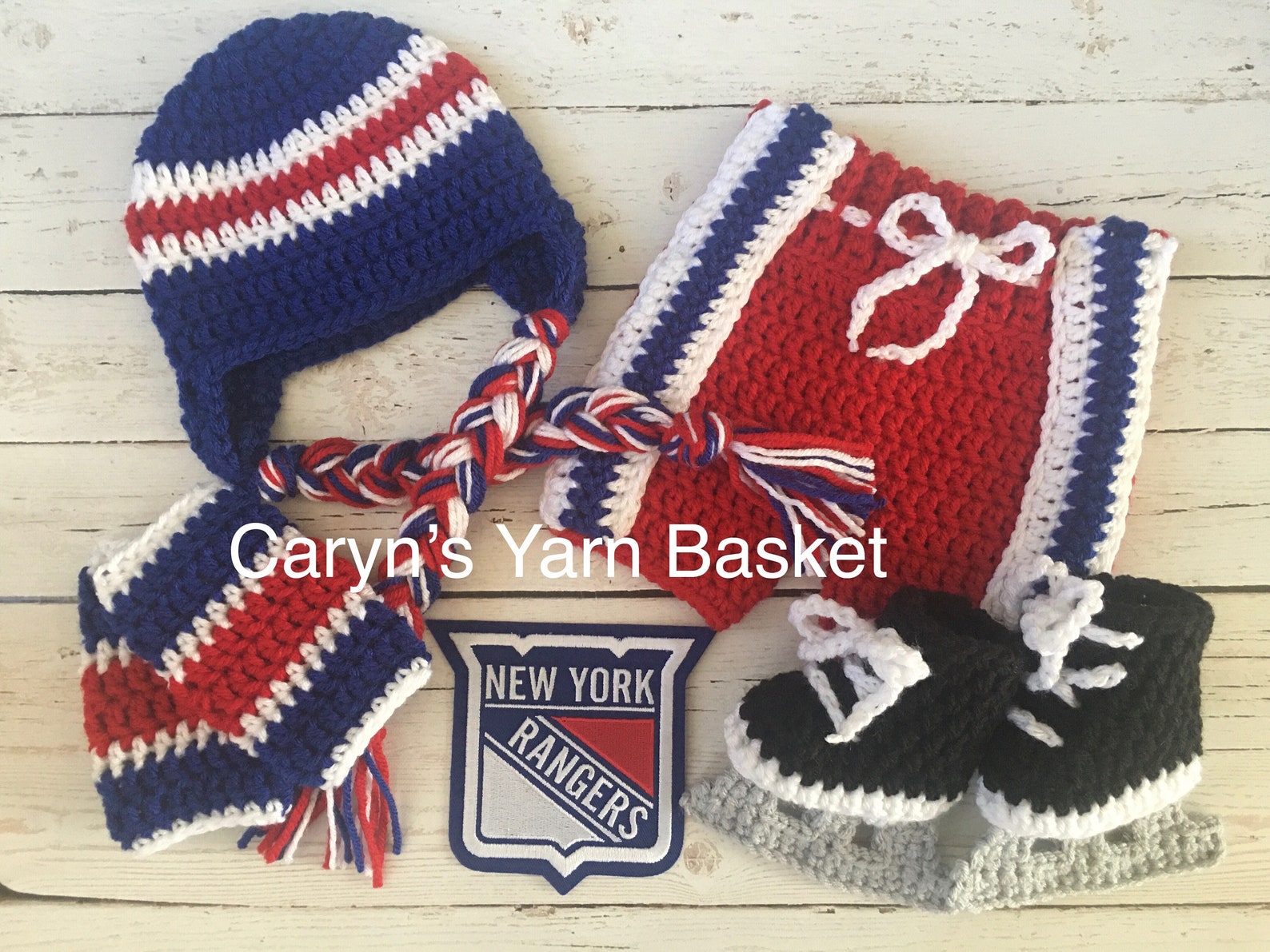Baby NY Rangers Hockey Crochet Photo Prop Outfit NB 03M Etsy