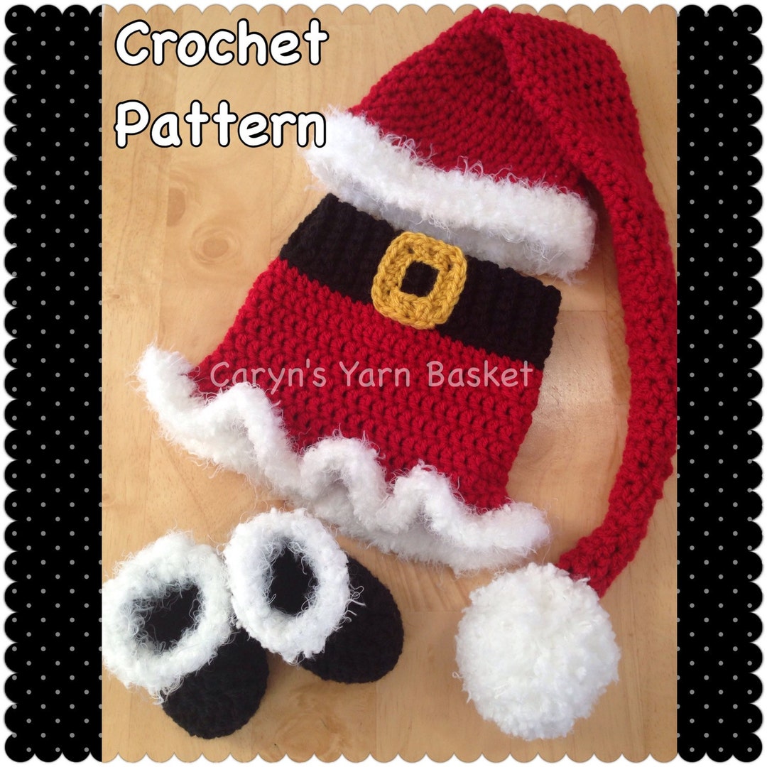 Crochet Santa's Blanket With Fur Border Free Pattern For Christmas Left