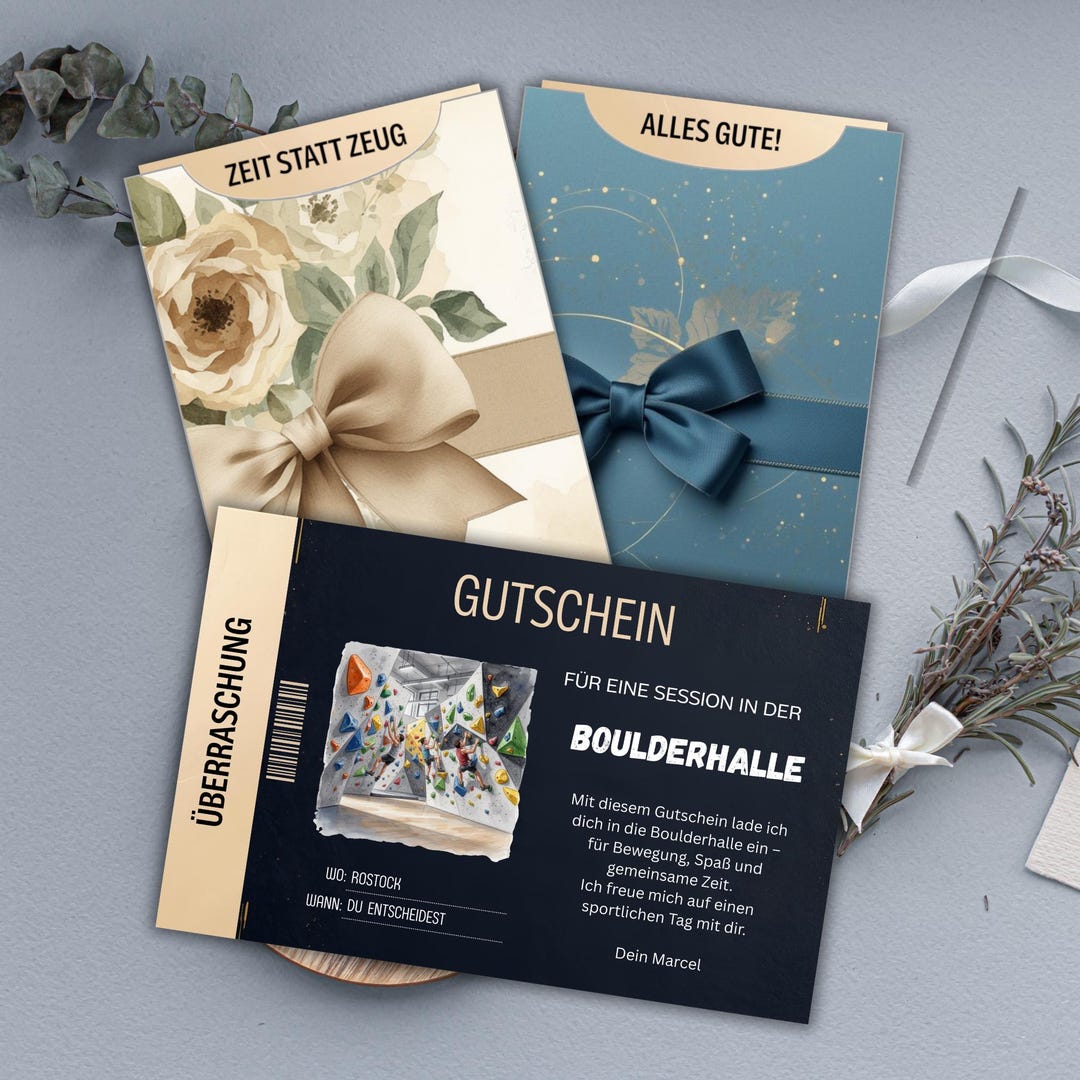 Printable Bouldering Voucher Template | Gift Certificate for a Climbing ...