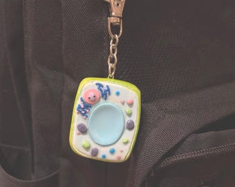Handmade Plant Cell Worry Stone Keychain