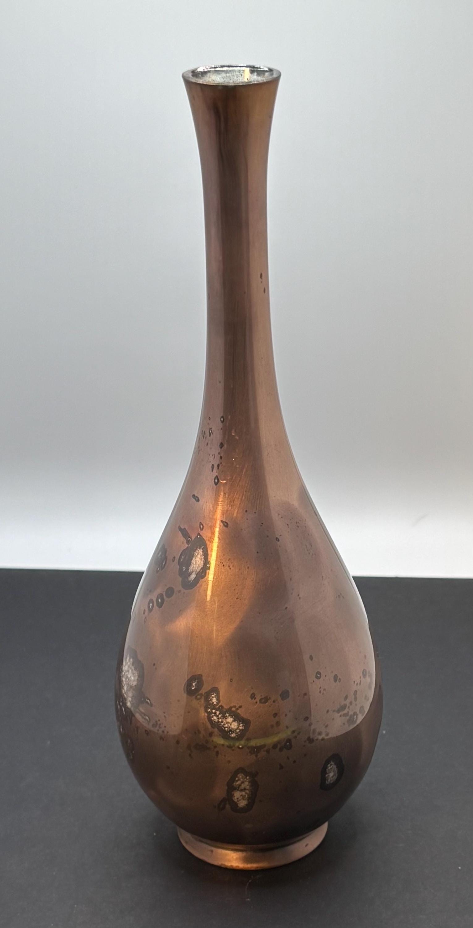 Vintage Mid Century Japanese Bronze Vase - Etsy
