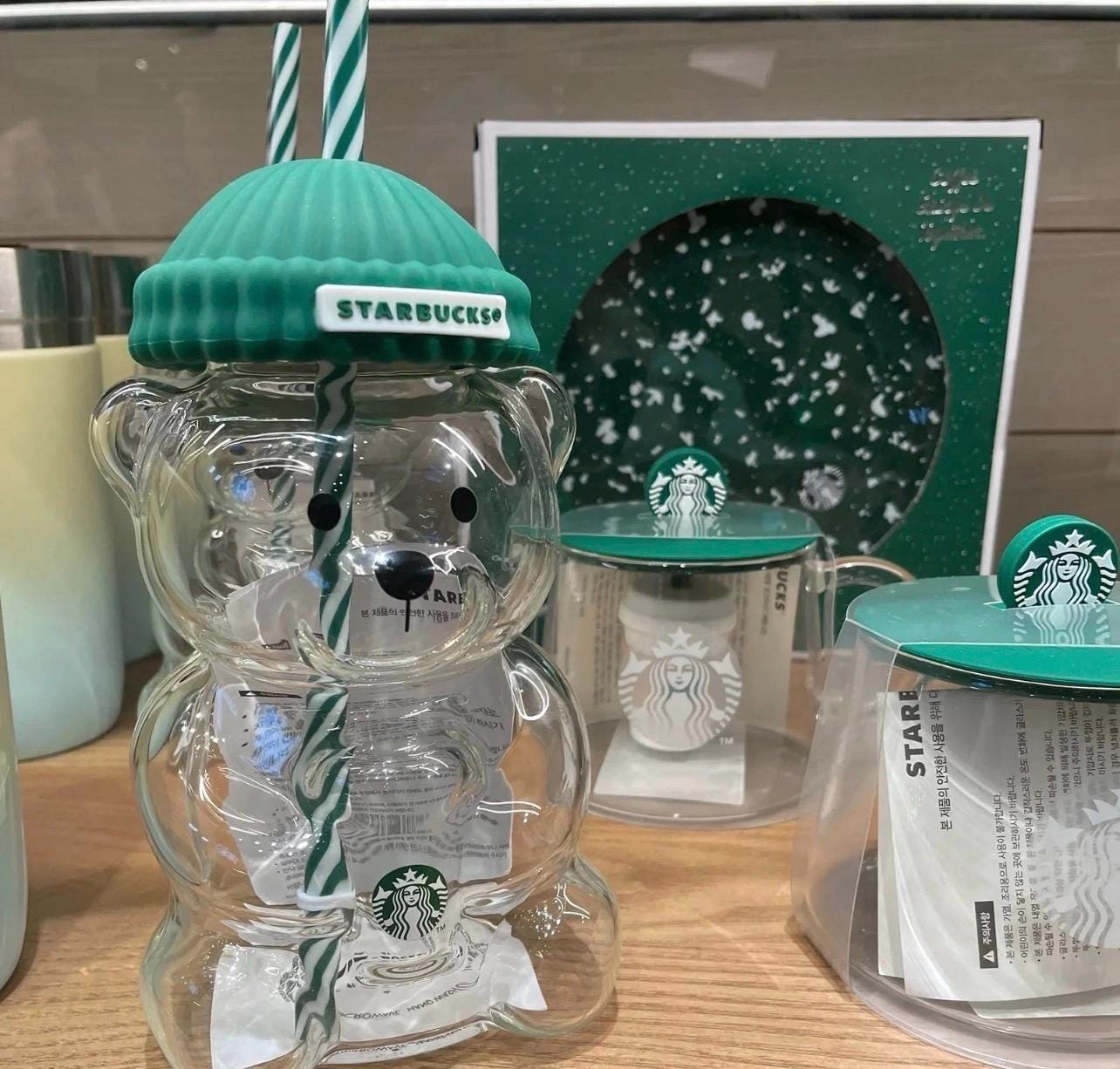 Gobelet Starbucks Bearista édition Limitée - Verre 20 Oz Avec Paille - Neuf Avec Reçu