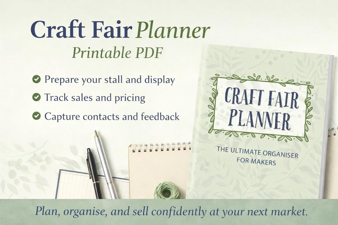 Makers Craft Fair Planner Printable PDF Download A4 | Market Stall ...