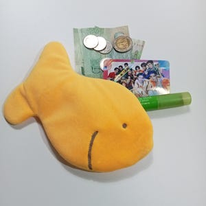 Fisch Cracker Geldbörse, Mini-Reissverschlussbeutel, Snack-Geldbeutel, Brieftasche