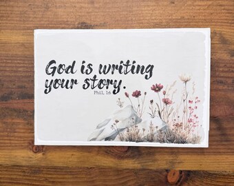 Wood Sign | God is writing your story
