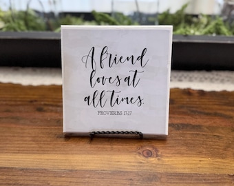 Mini Wood Sign | Friendship | Bible Verse