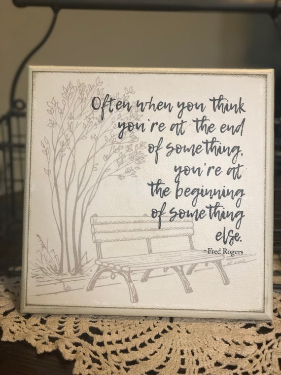 Mr. Rogers Wood Quote Sign