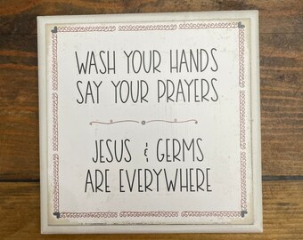 Jesus and Germs Sign | Etsy