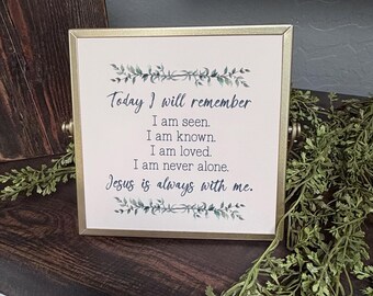 Inspirational Quote gold frame | Christian