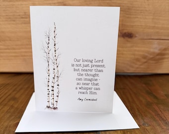 Note Card| Our loving Lord | Amy Carmichael quote | Blank inside