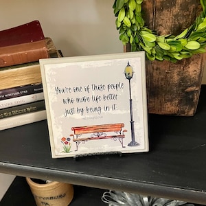 Friendship Quote Mini Wood Sign: Encouragement Gift