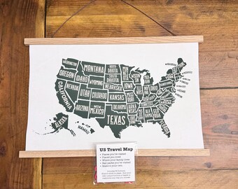 US Travel Map | Canvas Banner | Customize
