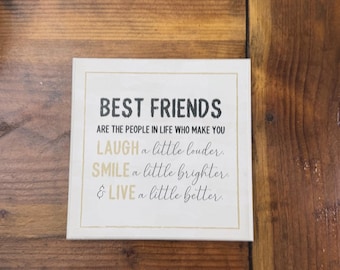 Best Friends | wood sign | table top gift