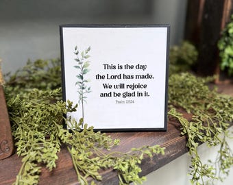 Mini Wood Sign | Psalm 118:24 | Bible Verse