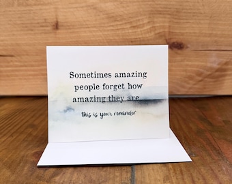 Note Card | Blank inside | encouragement