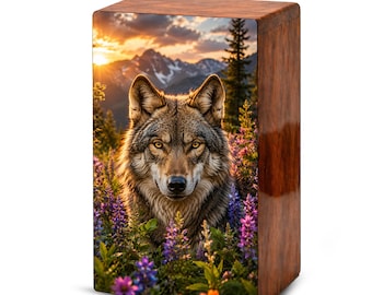 Wolf Cremation Urn For Human Ashes - Forest Inspired Urns For Men and Women