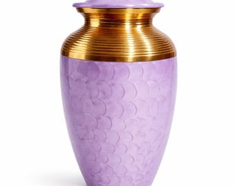 Purple Urn For Human Ashes - Handmade Decorative Large Urns For Adults