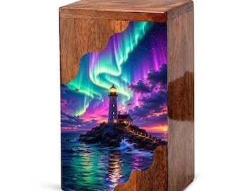 Personalized Lighthouse Urn For Human Ashes - Nature Inspired Light House Urn