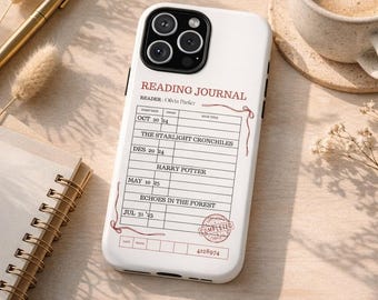 Funda de teléfono personalizada con diseño de libro de lectura / Funda resistente para iPhone 17, 16, 15, 14, 13, 12, 11 Pro Max Plus, iPhone, Samsung Galaxy S24, S23, S22 y S21