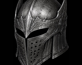 warrior Helmet STL File for 3D Printing | Knight Armor Helmet