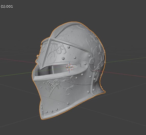Medieval Helmet STL File for 3D Printing | Knight Armor Helmet