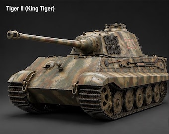 King Tiger Tank 3D Model, WWII German Heavy Vehicle STL (Digital Download)