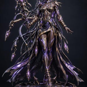 Biomekanisk utomjordisk varelse 3D-modell, Sci-Fi-monsterstaty, utskrivbar STL-fil