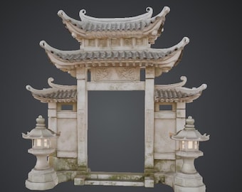 Chinesisches Tor STL Datei für 3D Druck | Asiatischer Tempelbogen