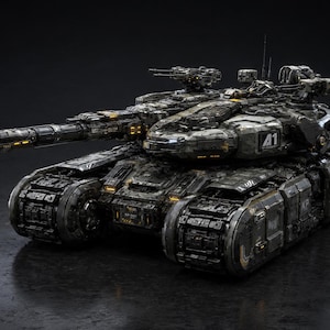 Futuristic Sci-Fi Battle Tank 3D Model, Advanced Armored Vehicle (STL File)