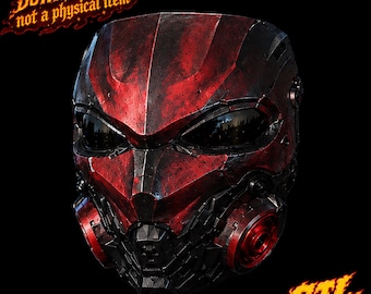 Cyberpunk Mask STL | Futuristic Helmet 3D Print Model (Digital Download)