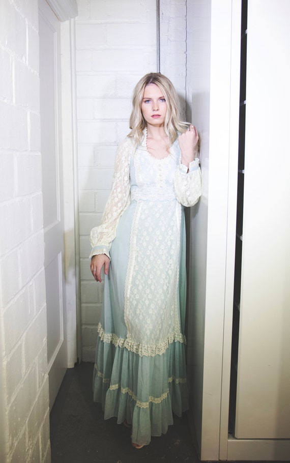 Gunne Sax 70s Prairie Maxi Dress