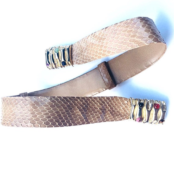 Judith Leiber Vintage Snakeskin Belt