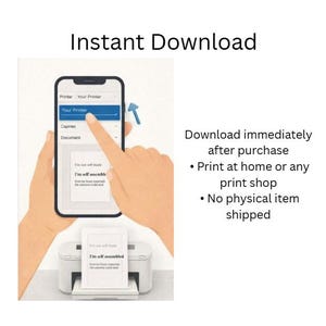 Puede incluir: Una ilustraci&oacute;n digital que muestra la pantalla de un tel&eacute;fono inteligente con un men&uacute; de selecci&oacute;n de impresora y una vista previa de documento. Debajo del tel&eacute;fono, una impresora blanca imprime una hoja con el texto I'm self assembled.