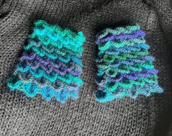 Rękawiczki bez palców z łuską smoka