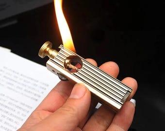 Retro Petroleum open flame trench cigar cigarette pipe campaign lighter