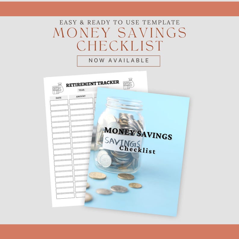 Saving Checklist.pdf Money Saving Checklist Printable | Simple Savings Planner | Digital ...