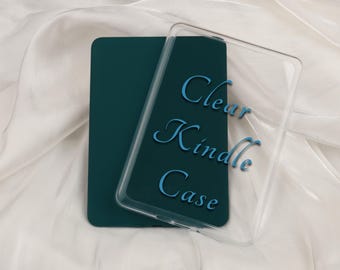 Clear TPU Kindle Case for Paperwhite 12th 7”, Kindle 11th 6”, Transparent Shockproof Gel Cover, Slim Clear Back