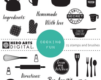 Hero Arts Cooking Fun DK115  Digital Kit Instant Download