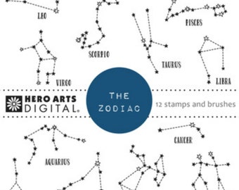 Instant Download Hero Arts The Zodiac Digital File DK120