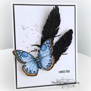 Instant Download Hero Arts Flutterbies Printable PT006 Butterfly Digital Kit, Digital Stamps, Digital Scrapbooking, Card Making image 5