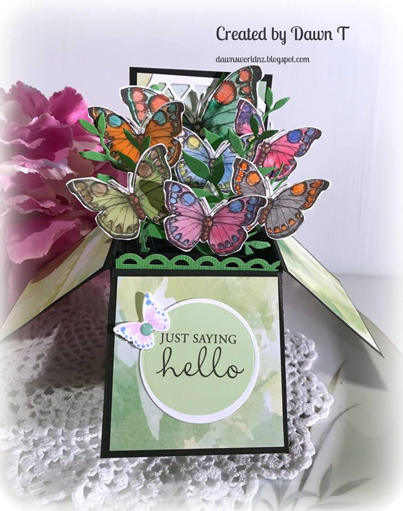 Instant Download Hero Arts Flutterbies Printable PT006 Butterfly Digital Kit, Digital Stamps, Digital Scrapbooking, Card Making image 2