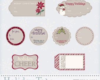 Instant Download Hero Arts Holiday Tags Digital Kit DK023 Christmas