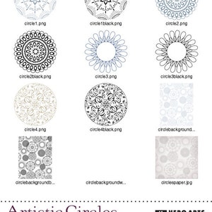 Instant Download Hero Arts Artistic Circles DK044 Digital Kit image 2