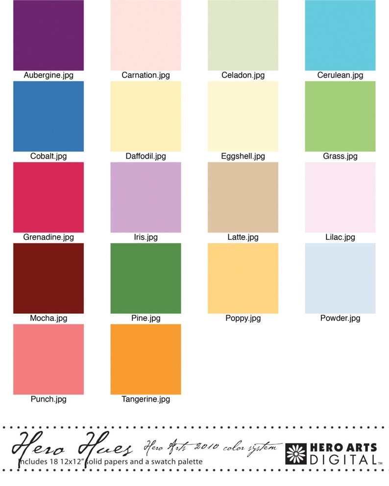 Hero Arts Hero Hues Papers DK001 Instant Digital Download - Etsy