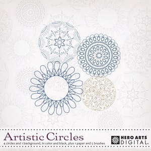 Instant Download Hero Arts Artistic Circles DK044 Digital Kit image 1