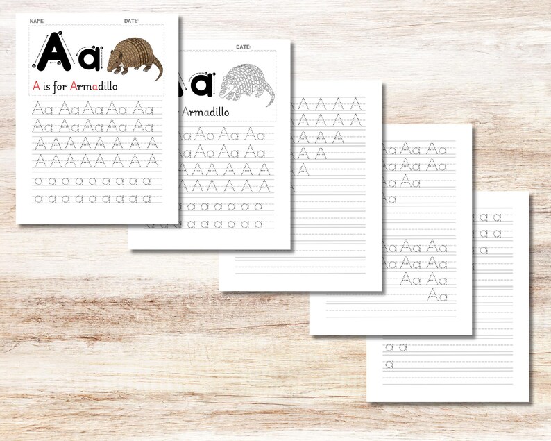 Alphabet Tracing Worksheets for Kids, Printable Worksheets for ...
