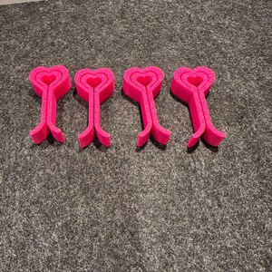 4 Herzförmige Beutelclips | 3D-gedruckte Verschlussclips | Praktisch & dekorativ